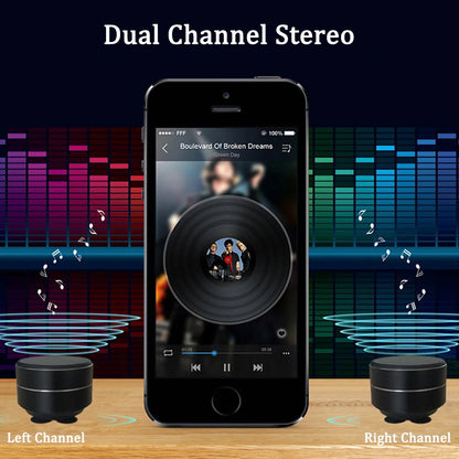 mini  Speaker, loud volume, good bass Vibration Stereo Audio Digital  Wireless Bluetooth Speakers Portable Metal Speaker